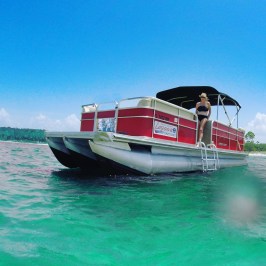 a small boat in a body of water