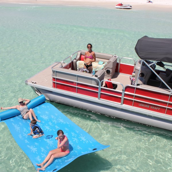 a small boat in a body of water