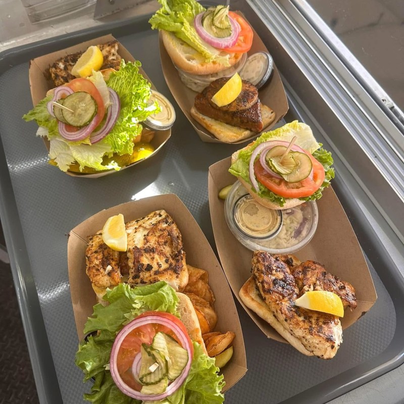 a bunch of food sitting on a table
